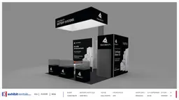20x20 Peninsula booth design by Exhibit-Rentals